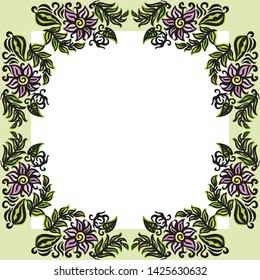 Beautiful floral frame. Vector illustration