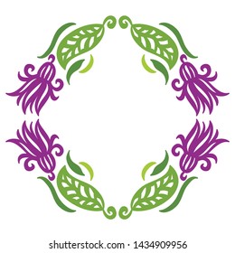 Beautiful floral frame. Vector illustration