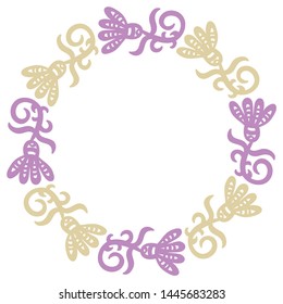 Beautiful floral frame. Vector illustration
