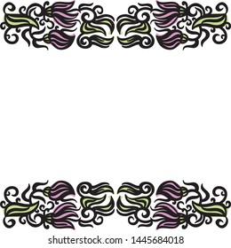 Beautiful floral frame. Vector illustration