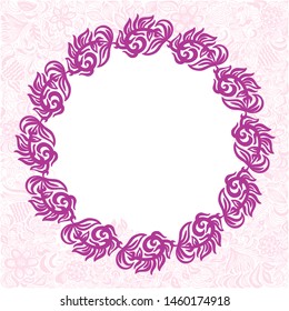 Beautiful floral frame. Vector illustration