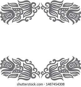 Beautiful floral frame. Vector illustration