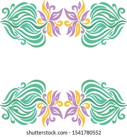 Beautiful floral frame. Vector illustration