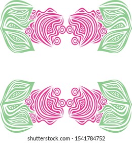 Beautiful floral frame. Vector illustration