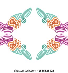Beautiful floral frame. Vector illustration