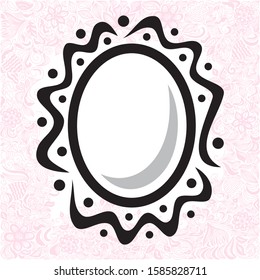 Beautiful floral frame. Vector illustration