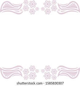 Beautiful floral frame. Vector illustration