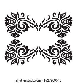 Beautiful floral frame. Vector illustration