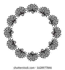 Beautiful floral frame. Vector illustration