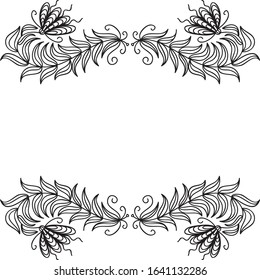 Beautiful floral frame. Vector illustration