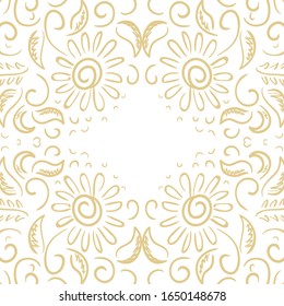 Beautiful floral frame. Vector illustration