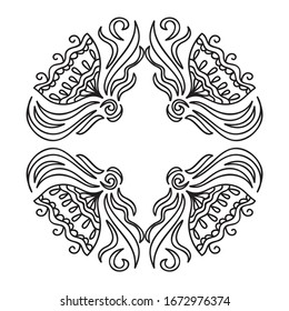 Beautiful floral frame. Vector illustration