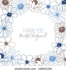 Beautiful floral frame. Vector illustration