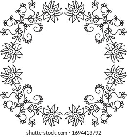 Schöner Blumenrahmen. Vektorillustration