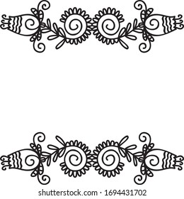Beautiful floral frame. Vector illustration