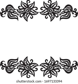Schöner Blumenrahmen. Vektorillustration