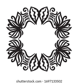 Beautiful floral frame. Vector illustration