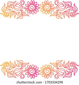 Beautiful floral frame. Vector illustration