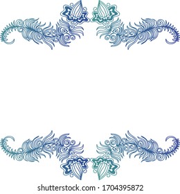 Beautiful floral frame. Vector illustration