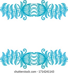 Beautiful floral frame. Vector illustration