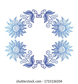Bonito marco floral. Ilustración del vector