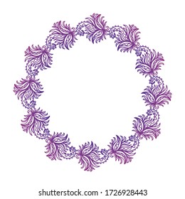 Beautiful floral frame. Vector illustration