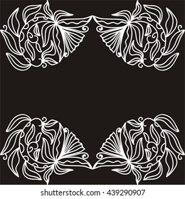 Beautiful floral frame. Vector illustration.
