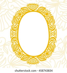 Beautiful floral frame. Vector illustration.
