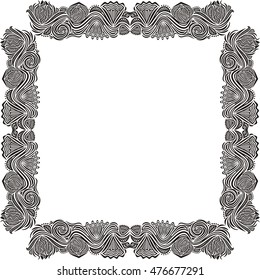Beautiful floral frame. Vector illustration.