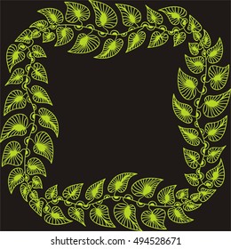 Beautiful floral frame. Vector illustration.