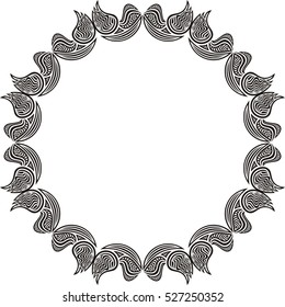 Beautiful floral frame. Vector illustration.
