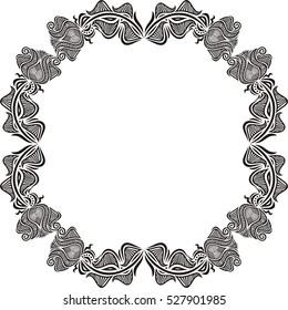 Beautiful floral frame. Vector illustration.