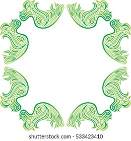 Beautiful floral frame. Vector illustration.
