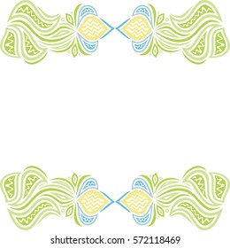 Beautiful floral frame. Vector illustration.