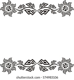 Beautiful floral frame. Vector illustration.