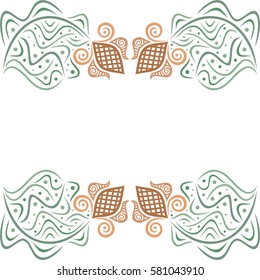 Beautiful floral frame. Vector illustration.
