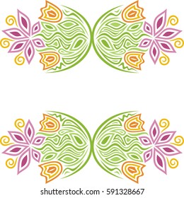 Beautiful floral frame. Vector illustration.