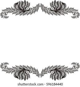 Beautiful floral frame. Vector illustration.