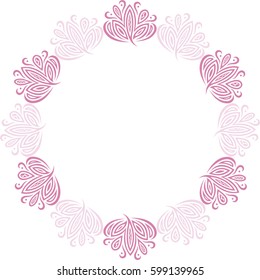Beautiful floral frame. Vector illustration.