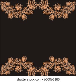 Beautiful floral frame. Vector illustration.