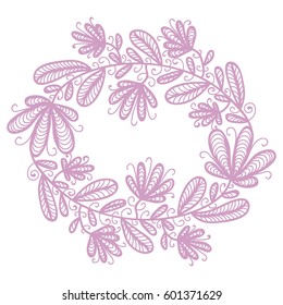 Beautiful floral frame. Vector illustration.