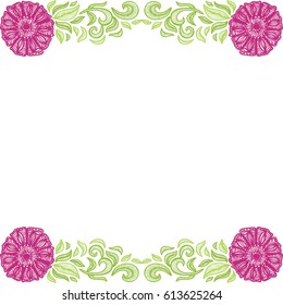 Beautiful floral frame. Vector illustration.
