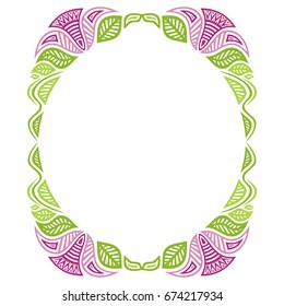 Beautiful floral frame. Vector illustration.