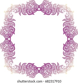 Beautiful floral frame. Vector illustration.