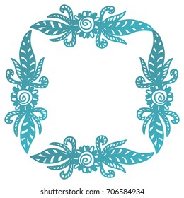 Beautiful floral frame. Vector illustration.