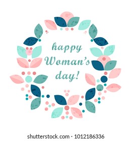 Beautiful Floral  Frame or Floral Wreath Border. Cute decorative background for wedding invitations, greeting cards, birthday, etc. Vector illustration.