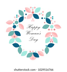 Beautiful Floral  Frame or Floral Wreath Border. Cute decorative background for wedding invitations, greeting cards, birthday, etc. Vector illustration.