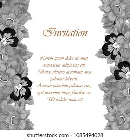 beautiful floral frame. For your printed products design. Congratulations and invitations to the wedding, birthday, Valentine's day and much more. Vector illustration.