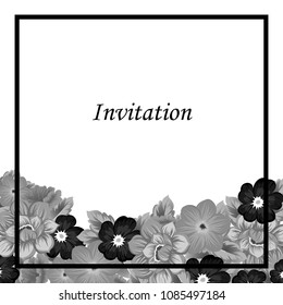 beautiful floral frame. For your printed products design. Congratulations and invitations to the wedding, birthday, Valentine's day and much more. Vector illustration.