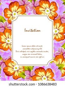 beautiful floral frame. For your printed products design. Congratulations and invitations to the wedding, birthday, Valentine's day, party and much more. Vector illustration.